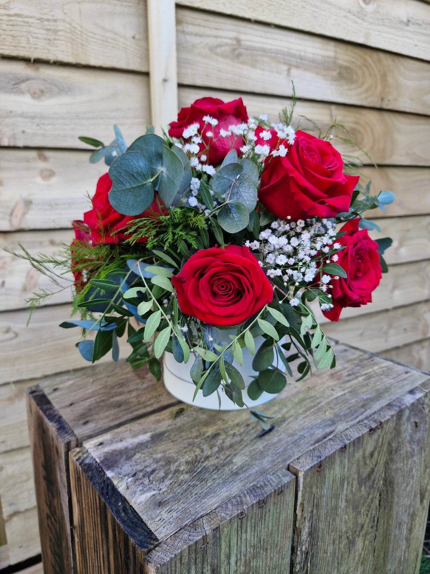 Red Rose Hatbox
