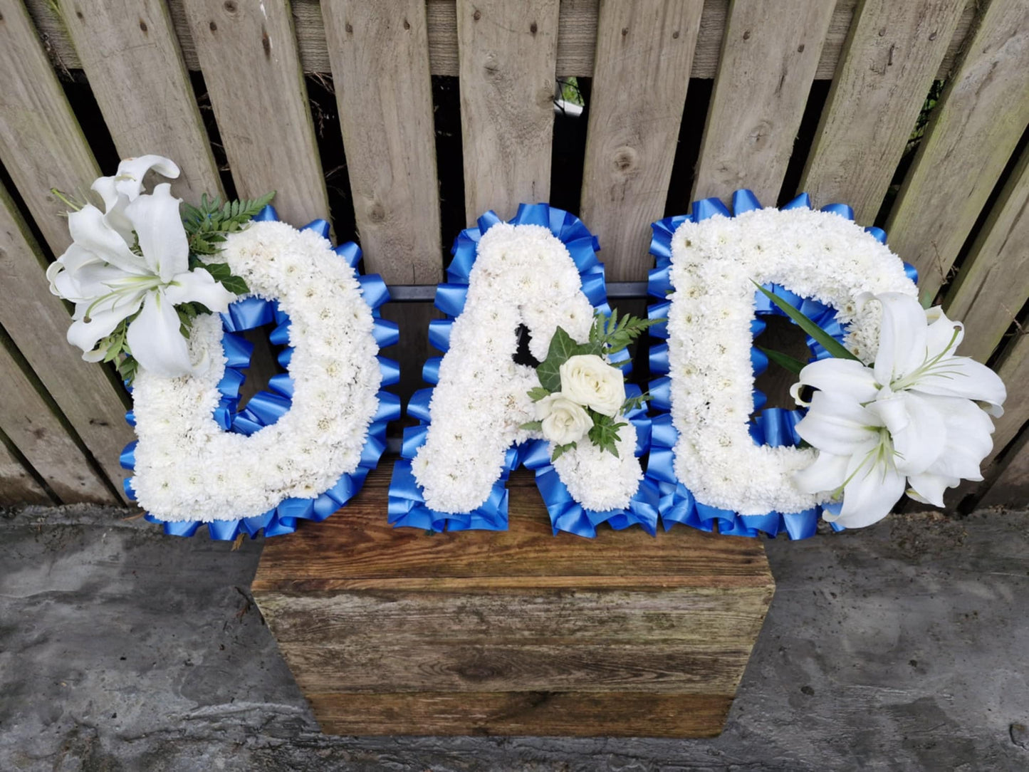 Ribbon Edge Funeral Lettering