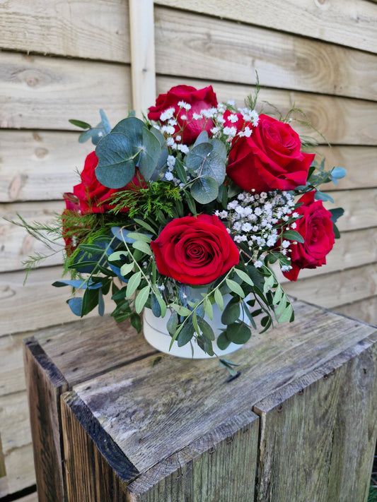 Red Rose Hatbox