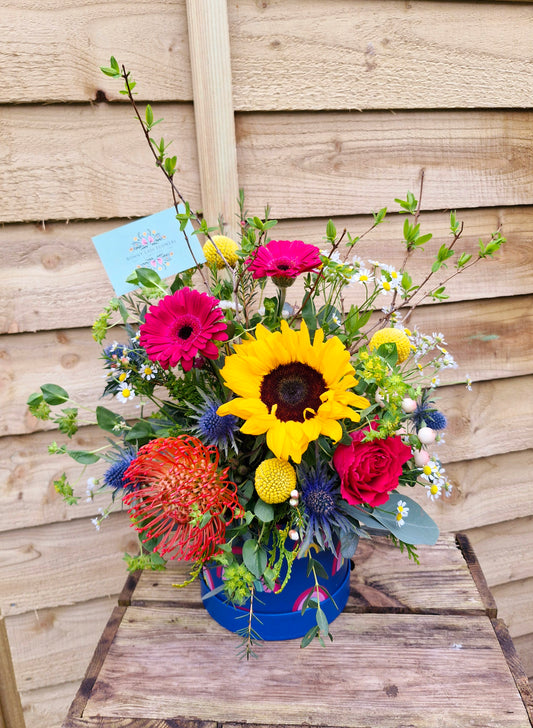 Vibrant Rainbow Hatbox