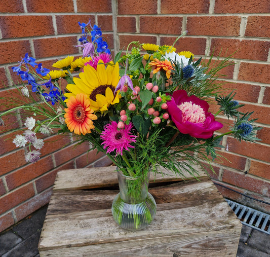 Florists Choice with Vase