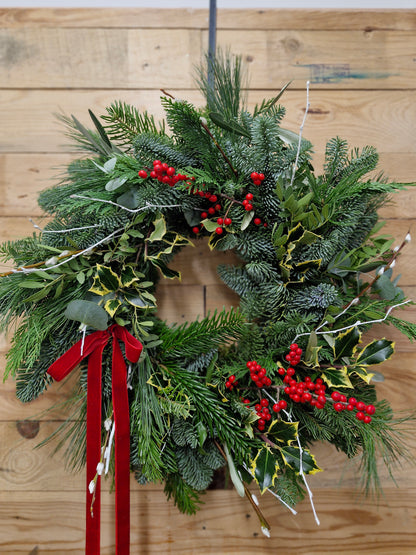 Luxury Christmas Wreath - 'Berries'