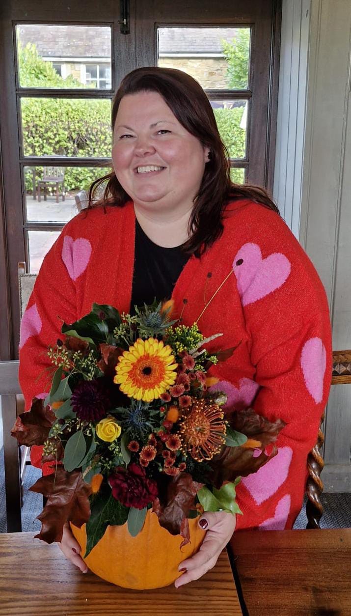 Pumpkin Floral Arrangement Workshop - The Badger, Ponteland 7 -9 pm on Wednesday 29th October 2025